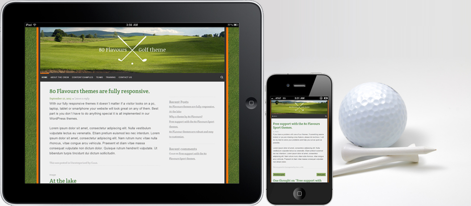 responsive wordpress golf theme